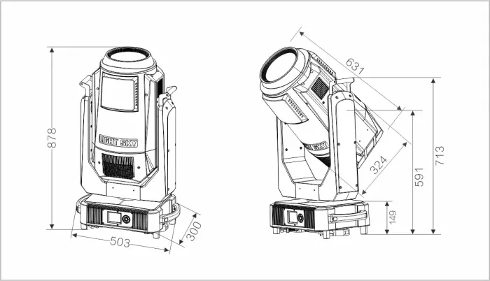 Light Sky F1700WB-E, Lamp Moving Spot Profile